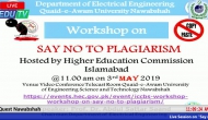 Workshop on Say No To Plagiarism